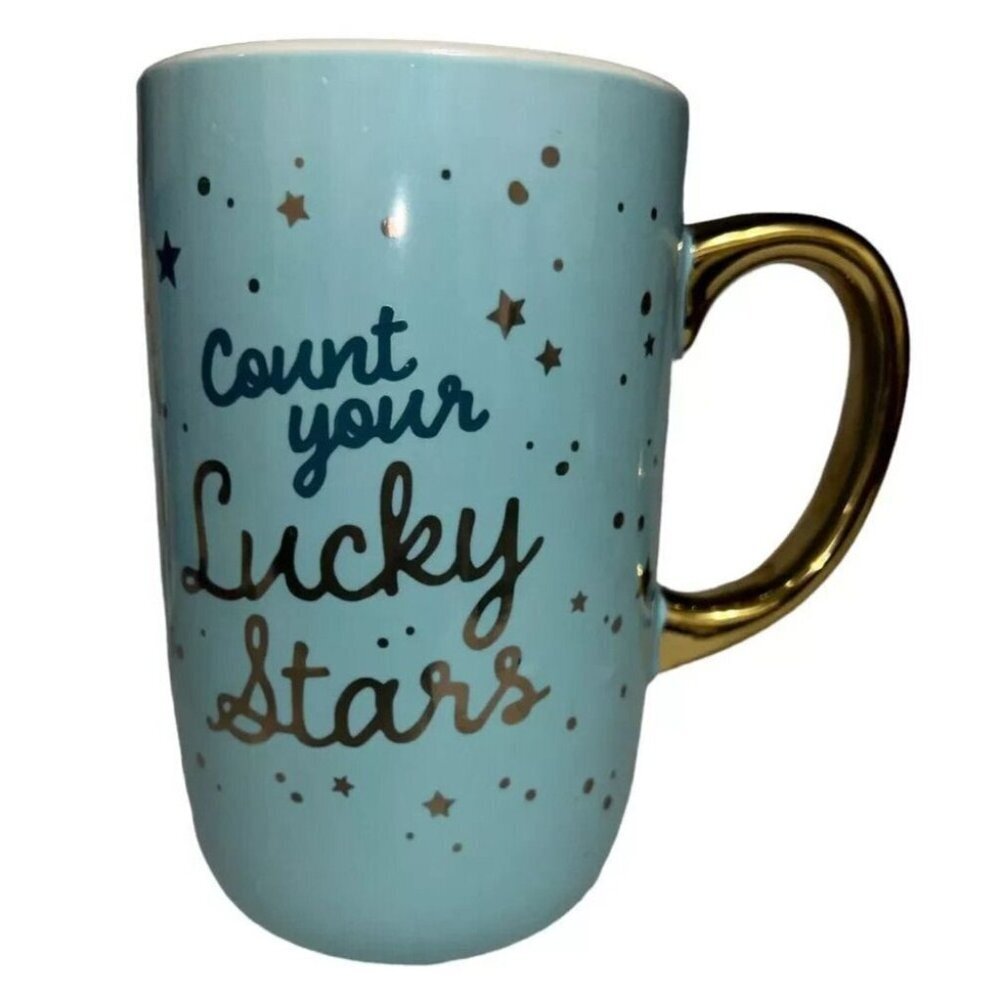 Jumbo Mug Modern Expressions Coffee Tea 20.6 oz Gift Count Your Lucky Stars New